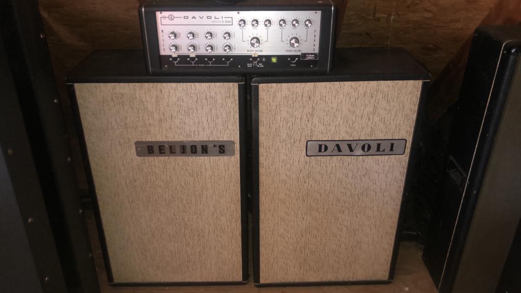 Davolie PA set + speakers, 60W 5/6 kanalen, 1969-image